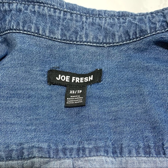 Joe Fresh Blue Denim Longs Sleeves Size XS - Picture 2 of 9